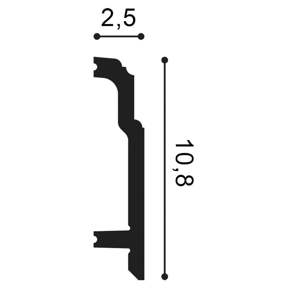 Плинтус из дюрополимера Orac Decor SX155 2000х108х25