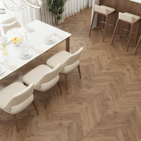 Ламинат ПВХ Alpine Floor Гевуина Chevron LVT ECO 20-10*** в интерьере