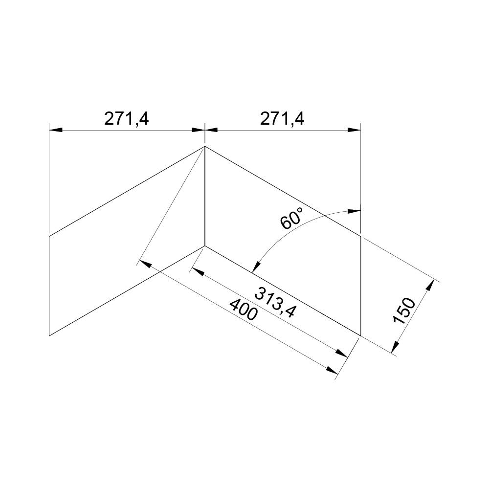 Паркет Елка Французская Lab Arte Chevron Дуб Рустик Гридж лак 400/313х150х14/3/60°