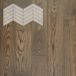 Паркет Елка Французская Lab Arte Chevron Дуб Рустик Ариста лак 400/348х90х14/3/60° в интерьере
